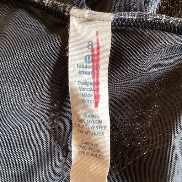 Lululemon Tank Top Size 8 If You’re Lucky Athletic Sheer Mesh Panel Razorback‎ - Picture 2 of 7